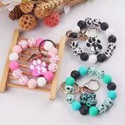 New Silicone Beaded Keychain Accessory, Creative DIY Cartoon Dog Paw Charm Bracelet, Key Ring, Women's Bag — view 4