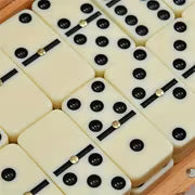 Dominoes Set for Adults, Domino Set for Classic Board Games,Double 6 Domino Game Set 28pcs with Wood Case (2-4 — view 5