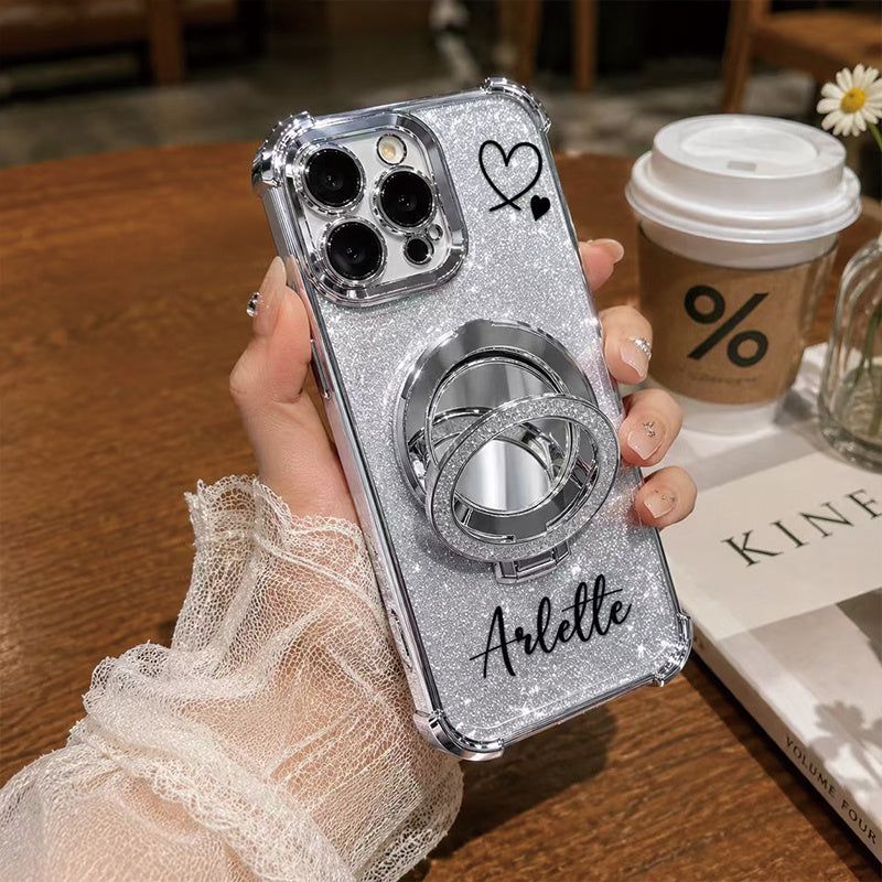 Your Name in Lights | Custom Glitter & Mirror Case, iPhone 11-17 Pro Max — view 1 of 2