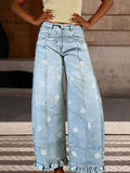 The Meadow Hours | Daisy Print Ruffle Hem Wide-Leg Pants — view 1 of 4