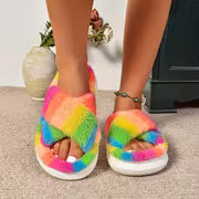 Women's Cozy Winter Slippers with Non-Slip EVA Sole & Cushioned Footbed - Soft Fabric Upper Suitable for - Wear — view 5