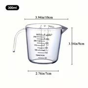 Fastest delivery: 5 BUSINESS DAYSClear 300ml Plastic Measuring Cup, Graduated Kitchen Measure Jug with Handle — view 6