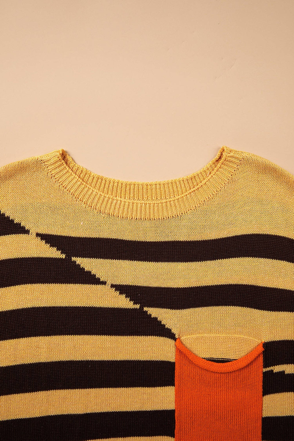 The Borrowed Silhouette | Striped Drop-Shoulder Chest-Pocket Sweater — view 4 of 4
