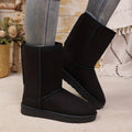 Women's New Solid Color Mid-Calf Boots, Women Shoes