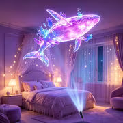 4 Light Strips+projection Light, Portable USB Marine Creature Projection Night Light - Replaceable Ocean Pattern — view 5