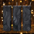 1pc 20oz Abstract Black Swirl Wave Pattern Stainless Steel Insulated Tumblers Coffee Office Travel Mug with Lid — view 1