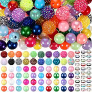 The Confetti Drawer | 160pc Chunky Acrylic Bubblegum Beads for Beadable Pens, Keychains & Jewellery