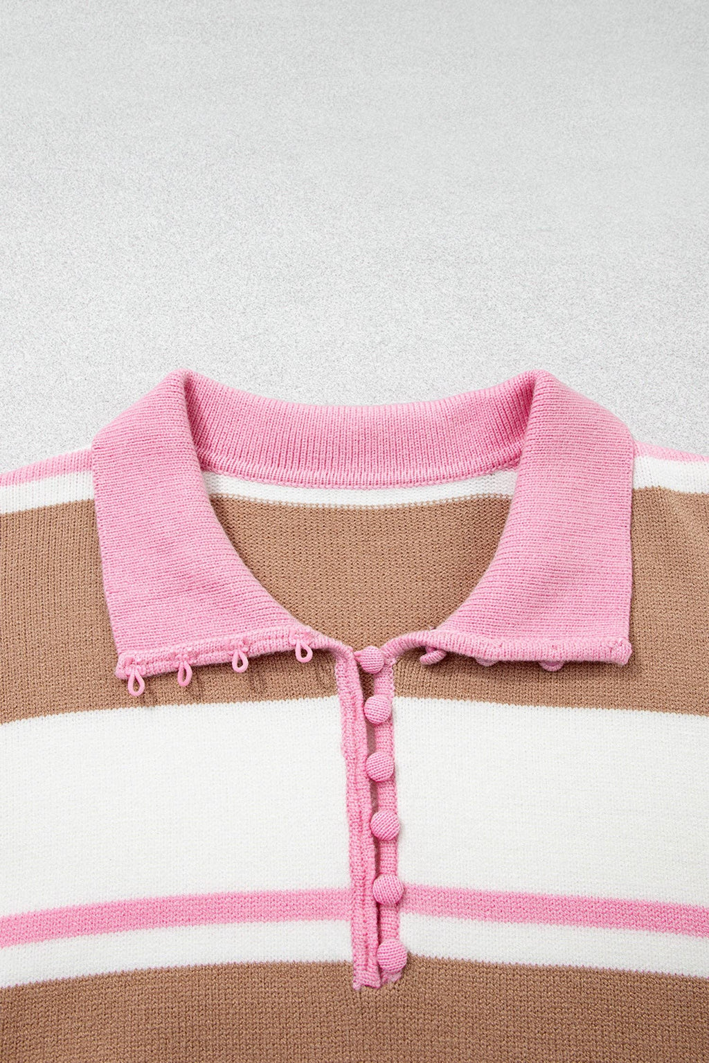 The Corner Table | Stripe Colorblock Collared Sweater, Plus Size — view 4 of 4