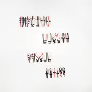 24pcs Convenient Nail Art Medium Length Ballet Khaki Base Brown Red Checkered Classic British Style Premium — view 2
