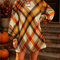 Fall Halloween Outfit Classic Autumn Tartan Plaid Print