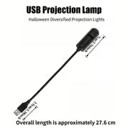 4 Light Strips+projection Light, Portable USB Marine Creature Projection Night Light - Replaceable Ocean Pattern — view 3