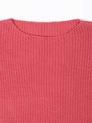 Targeted Development Women'S Solid Color Slit Loose Pullover Sweater — view 4