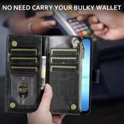 The Clutch Hour | Samsung Galaxy A17 5G Zipper Wallet Case with Card Slots, Wristlet Strap & Screen Protector