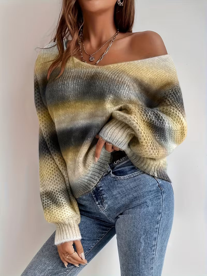 V-Neck Sweater • Random Gradient Color — view 7