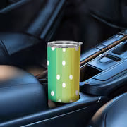 1pc 20Oz Rainbow Polka Dot Stainless Steel Insulated Tumbler with Lid, Leakproof BPA Free Travel Coffee Mug — view 5