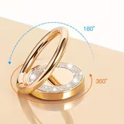 2pcs Phone Metal Finger Ring Buckle for All Mobile Phones Desktop 360 Degree Rotation Back Sticker Holder — view 2