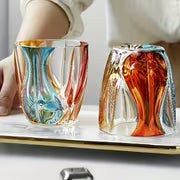 1pc of Czech Crystal Colored Wine Glass, a Luxurious Modern Gift Featuring Hand-Painted Designs, Perfect for — view 4