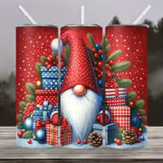 20oz Christmas Gnome Insulated Water Bottle with Straw and Lid, Double Wall Stainless Steel Tumbler, Hand Wash — view 5
