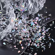 3D Holographic Iridescent Nail Art Glitter Sequins Sparkly Laser Irregular Flakes Manicure Decorations Nails — view 3