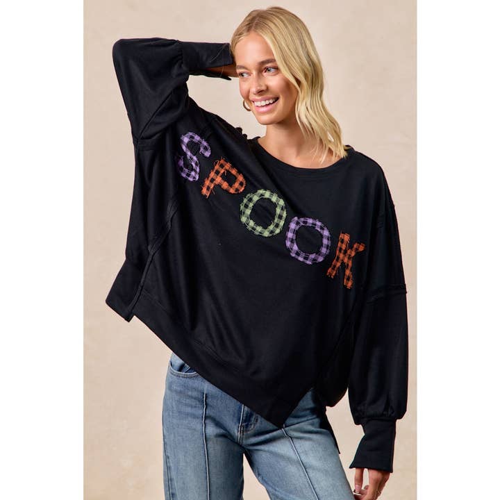 Halloween Theme Spooky Letter Top
