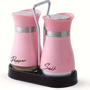 Stand 3pcs Set 2 Jars Salt And Pepper Shakers. Seasoning Shaker Salt Shaker Pepper Shaker Can Be Used for — view 9