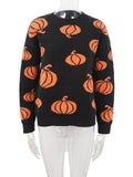 Halloween Pumpkin Vintage Pullover Sweater