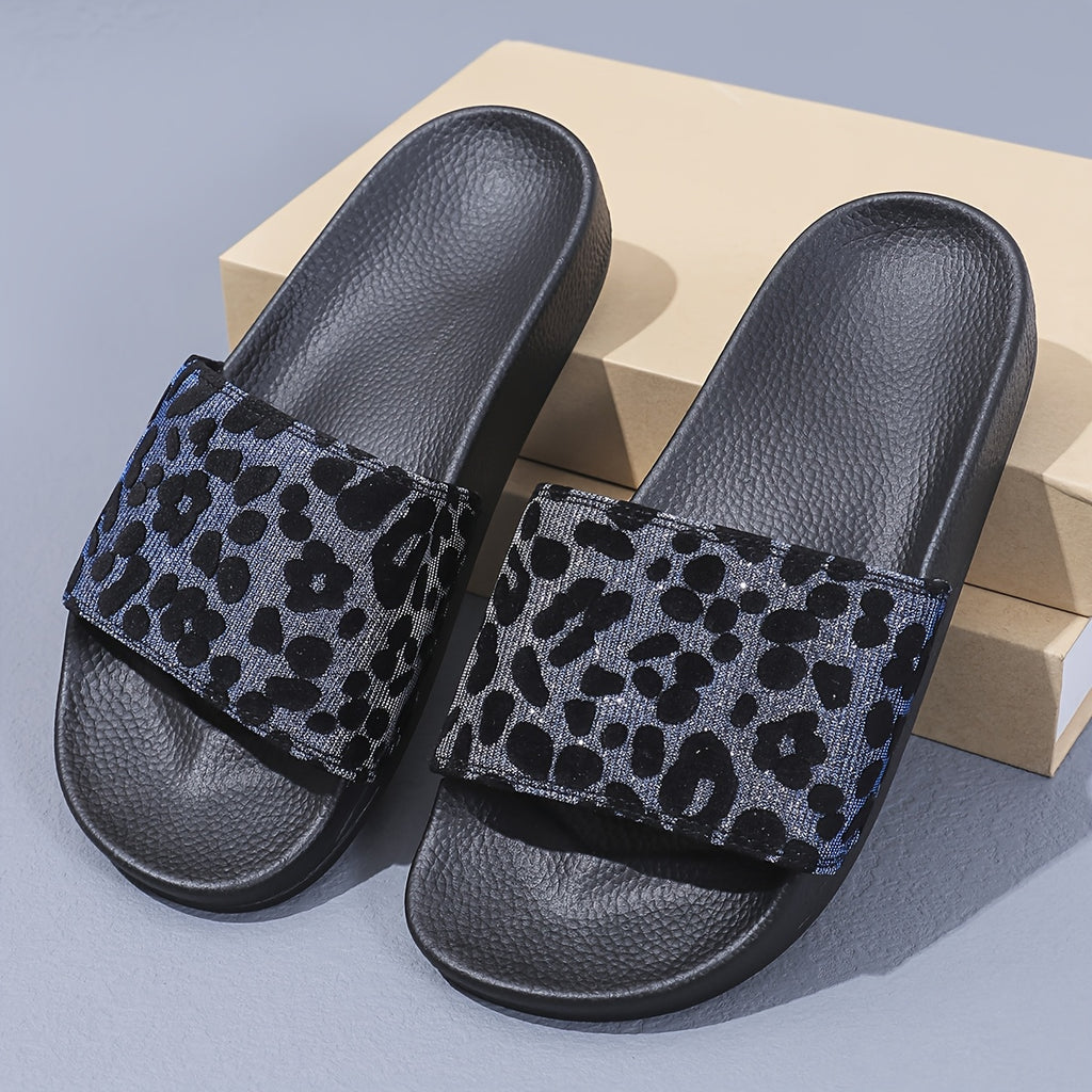Ladies' Slip-On with a Stylish Leopard Print Design, Featuring a Non-Slip And Durable Sole, Perfect for Any Outfit., Women Shoes