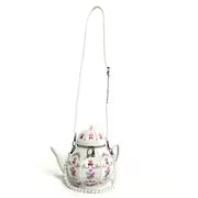 Retro Pearl Chain Print Teapot Handbag Shoulder Bag Personalized Cute Bag Women'S Crossbody Bag — view 8