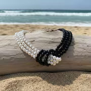 Multi-layer Vintage Style Elegant French Knot Freshwater Pearls Necklace - Freshwater Pearls Beads Collarbone — view 9