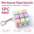 1 Macaron Button Toy, Portable Button Keychain Pendant, Random Style Mini Desktop Decompression Toy, Suitable — view 1