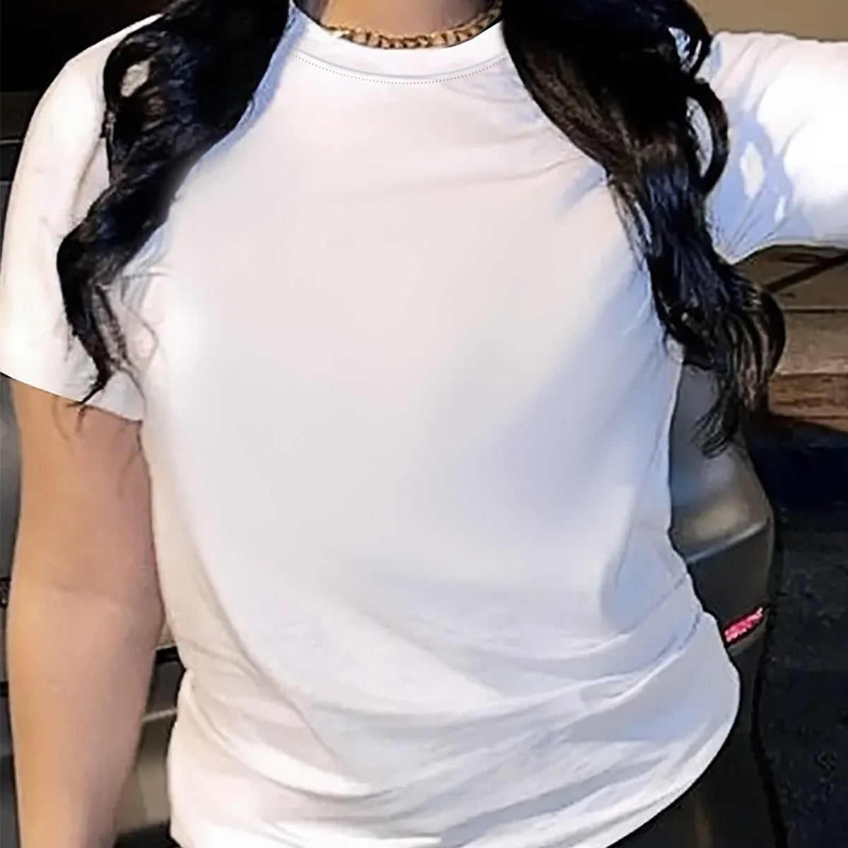 Solid Color Women's Short Sleeve T-Shirt