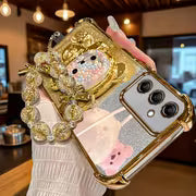Phone Case - Elegant Pvccrystal Starburst Lanyard Phone Holder Case for Compatible with Samsung Galaxy A15 A17 — view 2