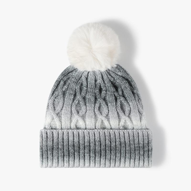 Gradual Change Fleece Hat, Autumn and Winter Thickened Warm
