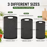 3pcs Cutting Board, Non-Slip Kitchen Chopping Boards with Juice Groove-Friendly, & Easy, Durable Boards for — view 2