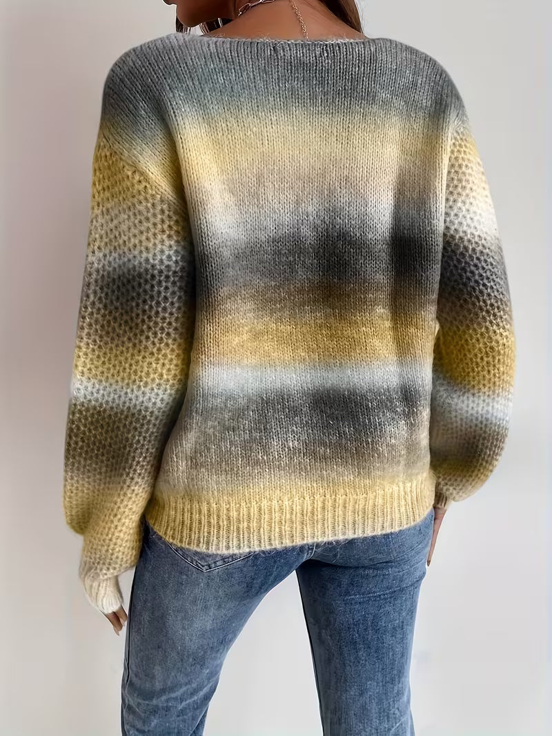 V-Neck Sweater • Random Gradient Color — view 6