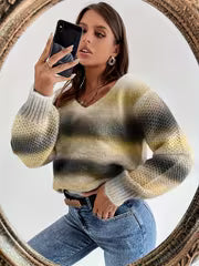 V-Neck Sweater • Random Gradient Color — view 3