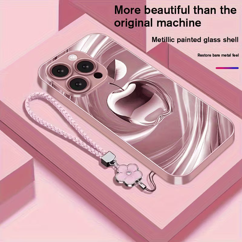Handled With Care | Tempered Glass Phone Case with Vivid Print, iPhone 11–17 Series