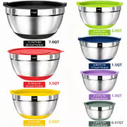 Set Of 8/15 Sealed Mixing Bowls, Made Of Rust-resistant Stainless Steel. Multiple Sizes Meet Daily Needs And — view 6