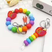 Teacher Appreciation Gift Silicone Abacus Bead Keychain Phone Charm - TEACH Apple Pendant Bag Accessory Car — view 4