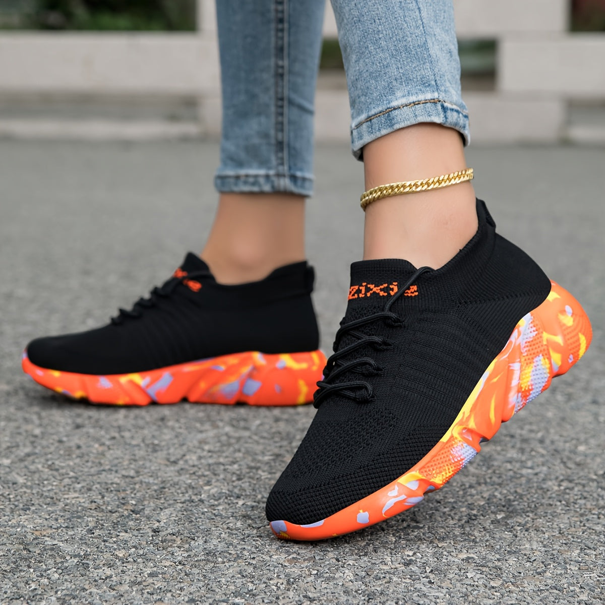 New Fly-Ribbed Mesh Footwear - Trendy Casual Sports Platforms, Low-Top Large-Size Athletic Shoes, Running Footwear, Everyday Shoes