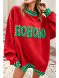 F/W26 Polka Dot Contrast Holiday Mock Neck Sweatshirt |S-4X