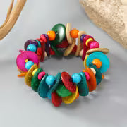 Ethnic Bohemian Handmade Coconut Shell Wooden Bracelet — view 2
