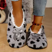 Thickened Plush Lined House Slippers, Indoor Comfortable Breathable Warm Home Shoes, Two-Tone Soft Sole — view 4
