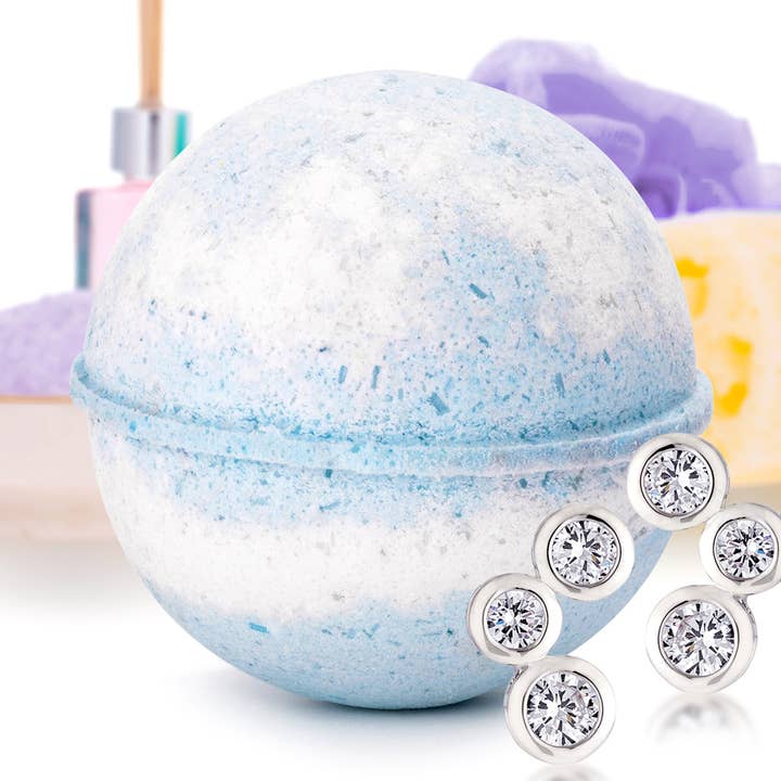 8oz Jewelry Bath Bomb, Cotton & White Musk | P-BBM-CB