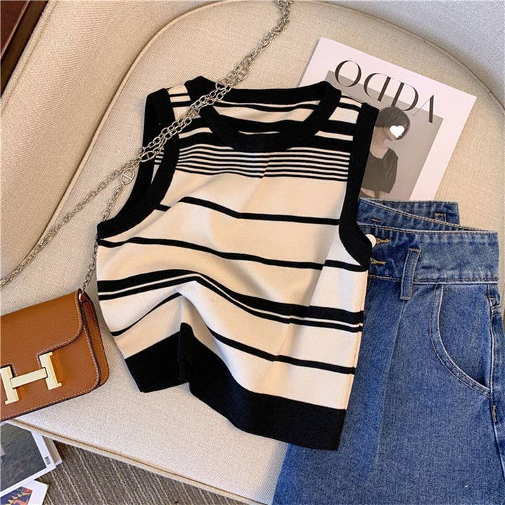 Knit Tank Top Sleeveless Vest