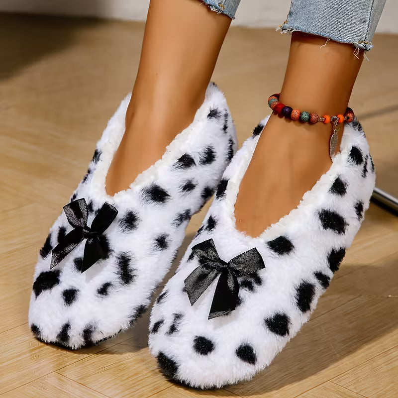 Thickened Plush Lined House Slippers, Indoor Comfortable Breathable Warm Home Shoes, Two-Tone Soft Sole — view 8
