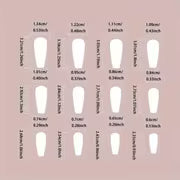 72pcs Sheer Pink Gradient Rainbow Glitter Extra Long Tapered Square Y2K Punk Girly Press On Nails, Translucent — view 5