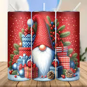 20oz Christmas Gnome Insulated Water Bottle with Straw and Lid, Double Wall Stainless Steel Tumbler, Hand Wash — view 8