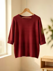 Women' Oversized Batwing Sleeve Sweater - Oversized Lazy Fit Crew Neck Pullover with Batwing Arm Sleeves, Cozy — view 5