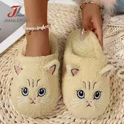 Fashionable New Cat Embroidery Cartoon Comfortable Couple's Indoor Home Slippers, Unisex Silent Slippers Wide — view 6